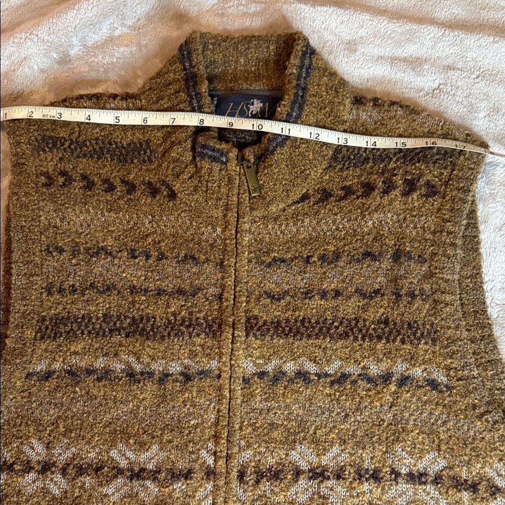 Men's Brown Patterned Chaleco Sweater - image 7